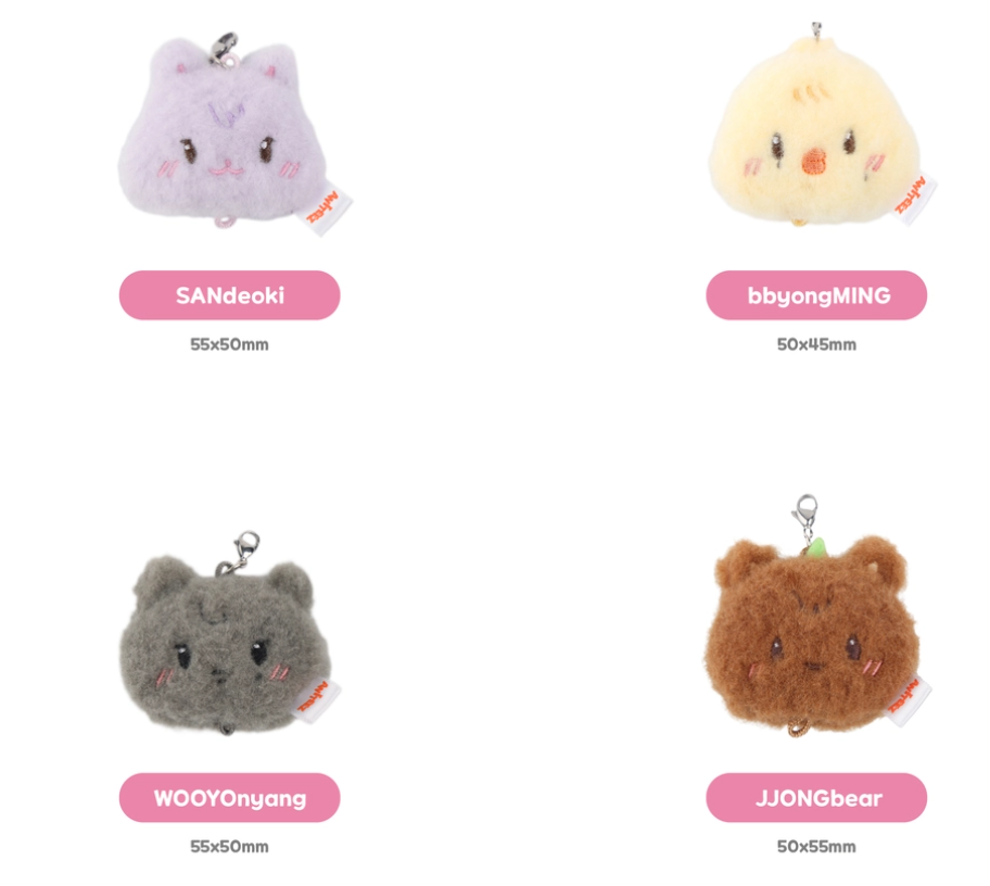 ATEEZ – LINKABLE FACE KEYRING Random Ver. Gadget Ufficiale Preorder | ANITEEZ IN COLOR MD