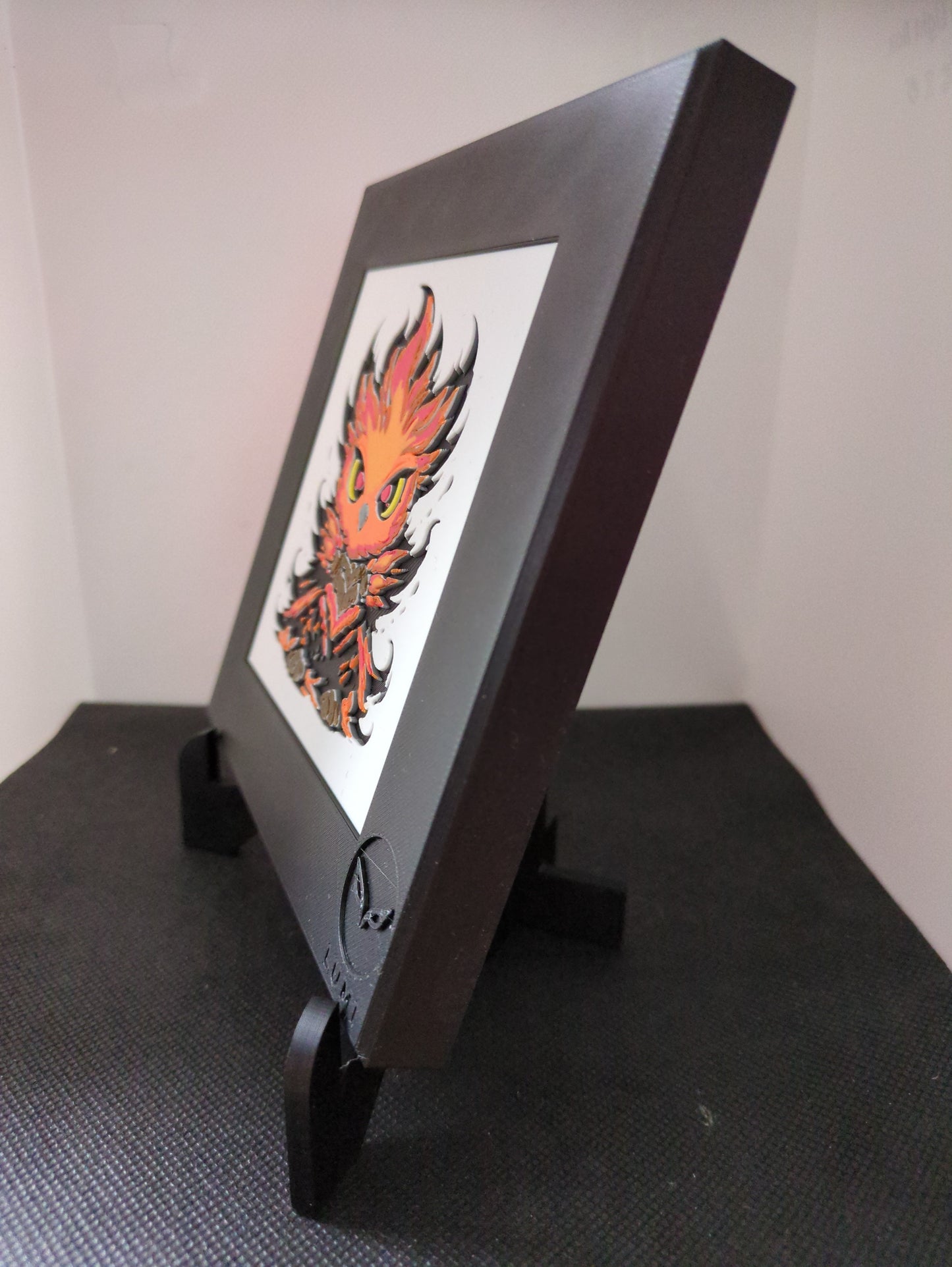 VOR – LUMI Forms Caos | Quadro 3D Colorata a Mano con Cornice 150×150 mm