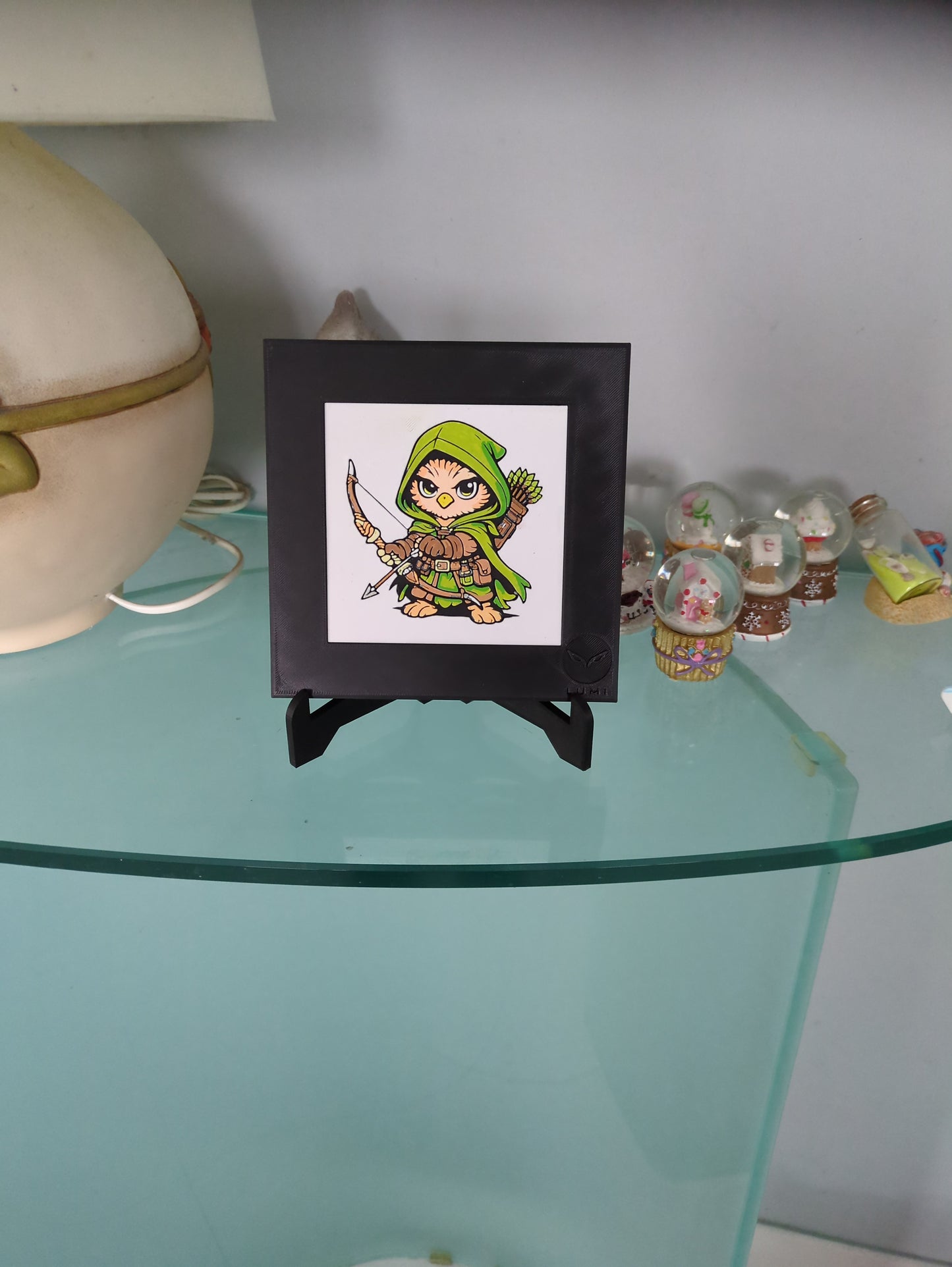 THRYN – LUMI Fantasy Archer | Hand-Painted 3D Sculpture with 150×150 mm Frame