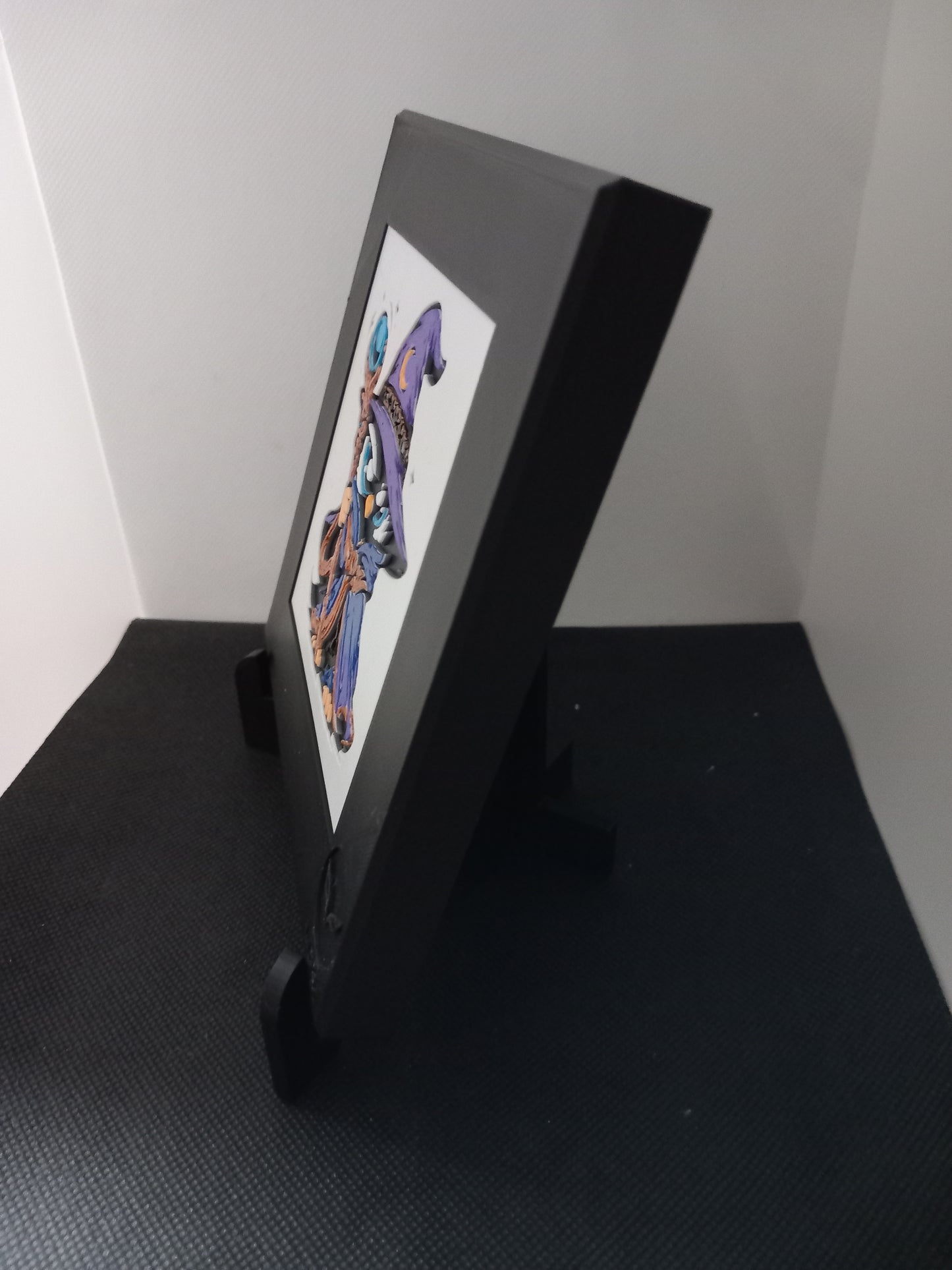 MYREN – LUMI Fantasy Mago | Qaudro 3D Colorata a Mano con Cornice 150×150 mm