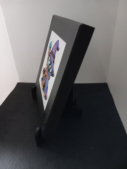 MYREN – LUMI Fantasy Mago | Qaudro 3D Colorata a Mano con Cornice 150×150 mm