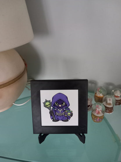 KHEIR – LUMI Fantasy Necromancer | Hand-Colored 3D Sculpture with 150×150 mm Frame