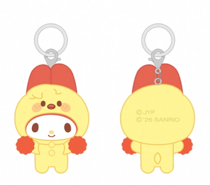 STRAY KIDS – SKZOO X SANRIO CHARACTERS SECRET FLOCKED FIGURE KEYRING (CHEER UP VER.) (RADOM VER.)Gadget Ufficiale (PRE-ORDER)