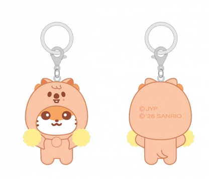 STRAY KIDS – SKZOO X SANRIO CHARACTERS SECRET FLOCKED FIGURE KEYRING (CHEER UP VER.) (RADOM VER.)Gadget Ufficiale (PRE-ORDER)