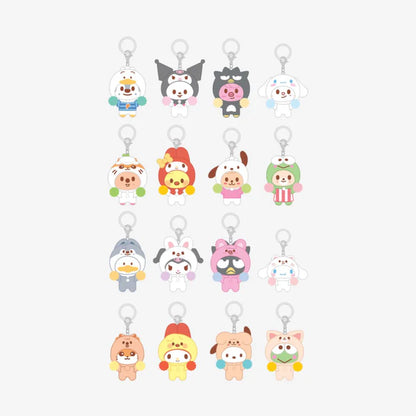 STRAY KIDS – SKZOO X SANRIO CHARACTERS SECRET FLOCKED FIGURE KEYRING (CHEER UP VER.) (RADOM VER.)Gadget Ufficiale (PRE-ORDER)