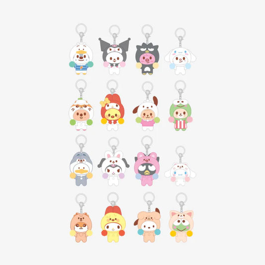 STRAY KIDS – SKZOO X SANRIO CHARACTERS SECRET FLOCKED FIGURE KEYRING (CHEER UP VER.) (RADOM VER.)Gadget Ufficiale (PRE-ORDER)