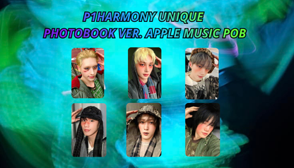 P1HARMONY – UNIQUE APPLE MUSIC POB PHOTOBOOK VER. Photocard Ufficiale | Collezionabile K-Pop
