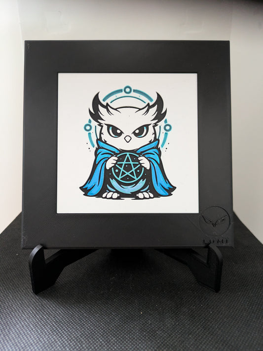 AXIS – LUMI Forms Arcana | Hand-Painted 3D Sculpture with 150×150 mm Frame