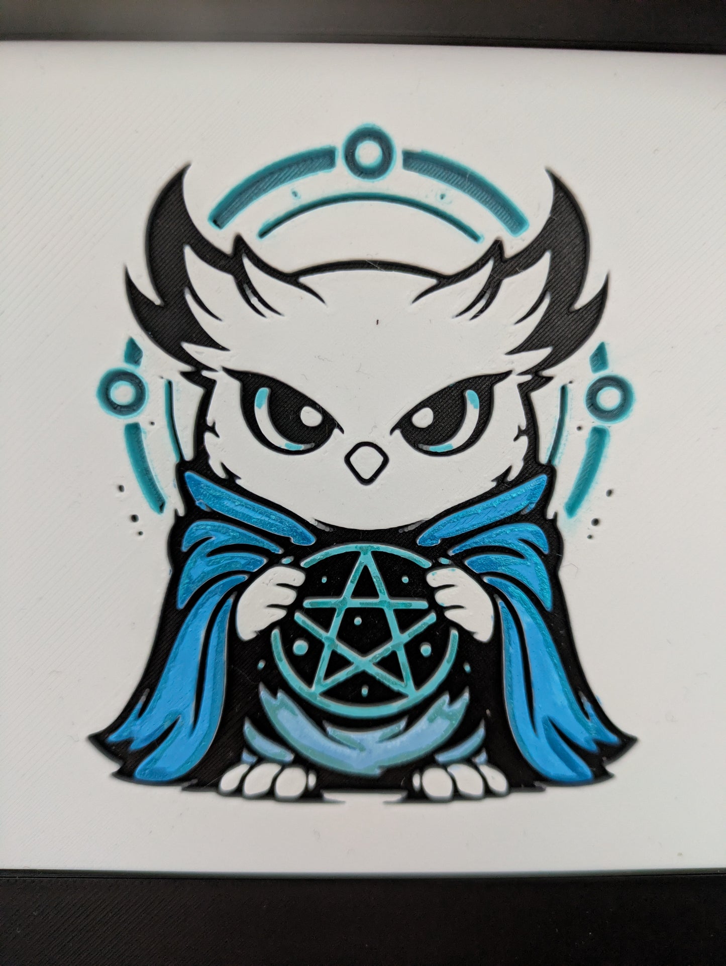 AXIS – LUMI Forms Arcana | Hand-Painted 3D Sculpture with 150×150 mm Frame