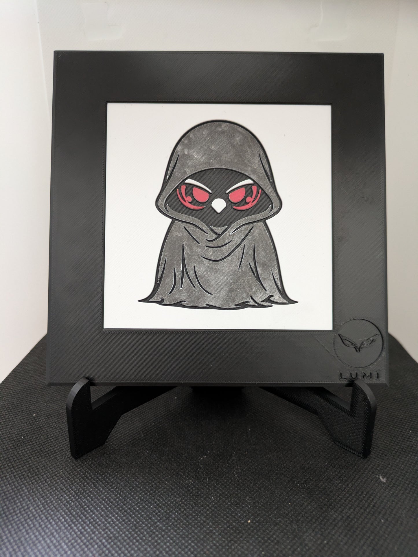 NOX – LUMI Forms Ombra | Quadro 3D Colorata a Mano con Cornice 150×150 mm