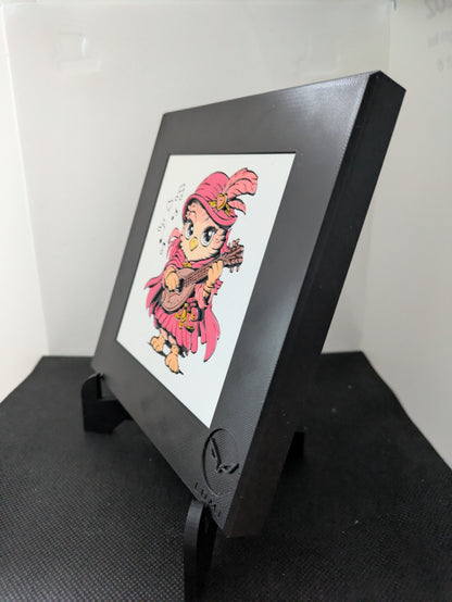 LYRAE – LUMI Fantasy Bard | Hand-Painted 3D Sculpture with 150×150 mm Frame