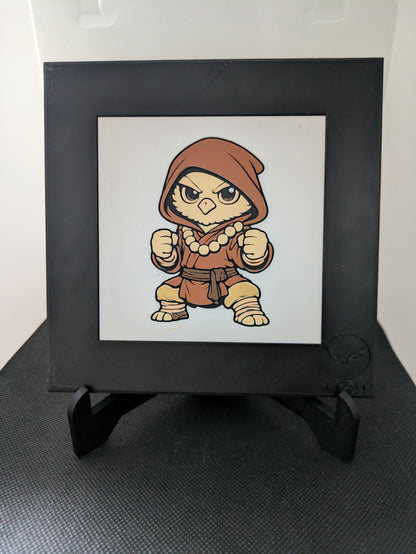 KAOR – LUMI Fantasy Monaco | Hand-Painted 3D Sculpture with Frame 150×150 mm