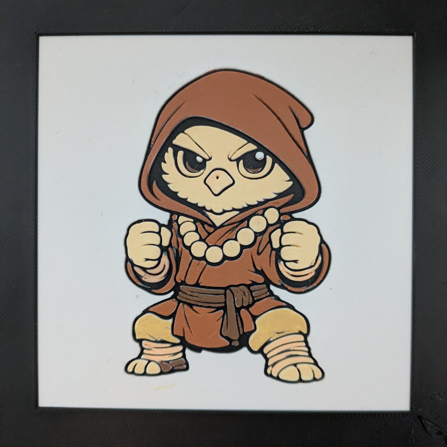 KAOR – LUMI Fantasy Monaco | Hand-Painted 3D Sculpture with Frame 150×150 mm