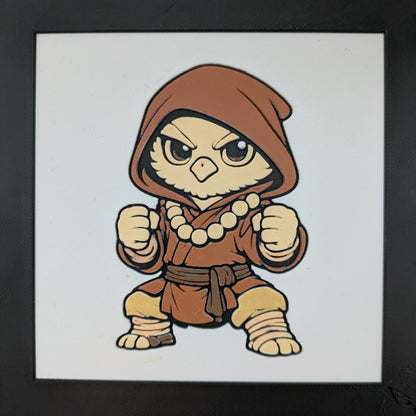 KAOR – LUMI Fantasy Monaco | Hand-Painted 3D Sculpture with Frame 150×150 mm