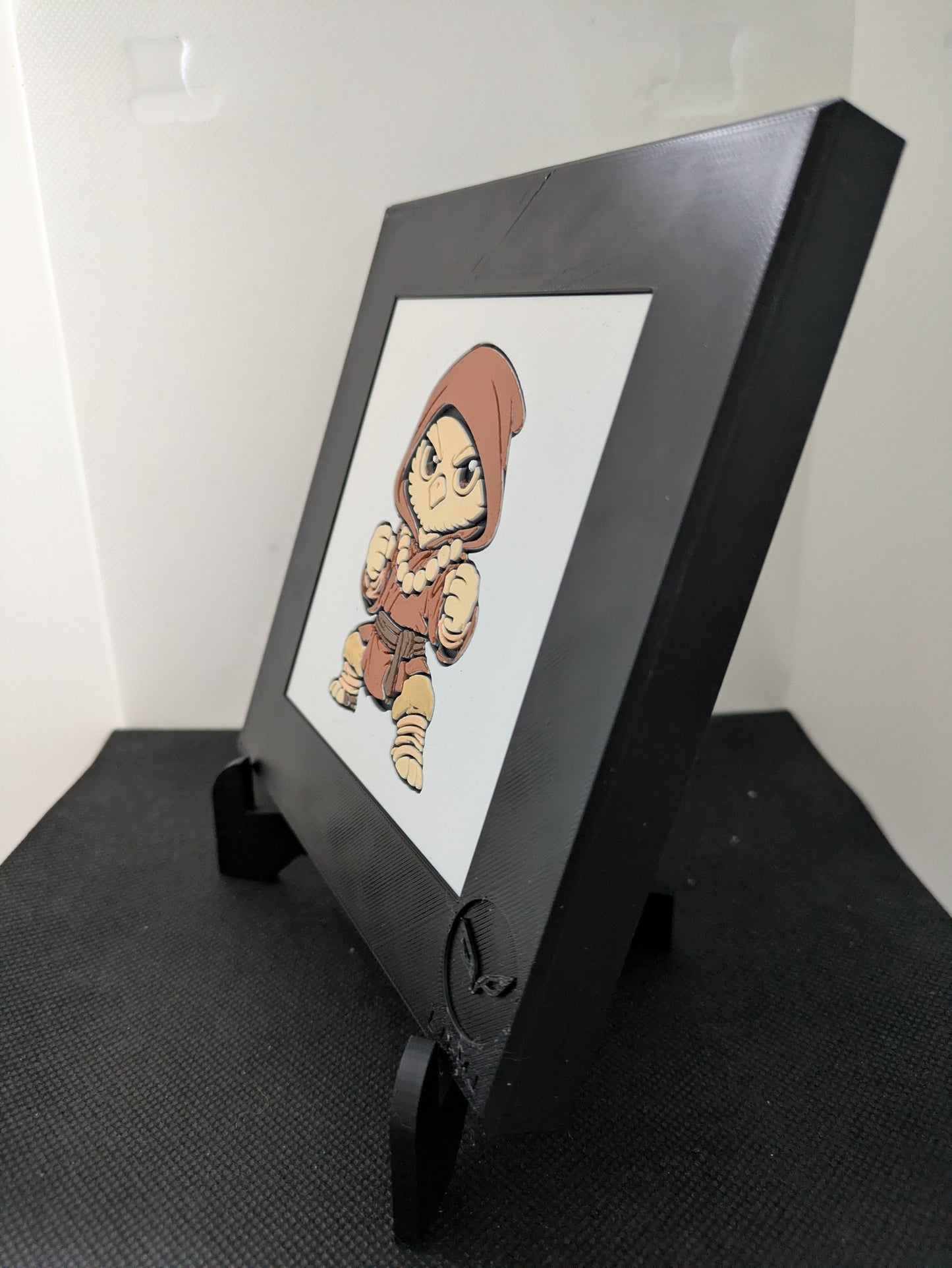 KAOR – LUMI Fantasy Monaco | Hand-Painted 3D Sculpture with Frame 150×150 mm