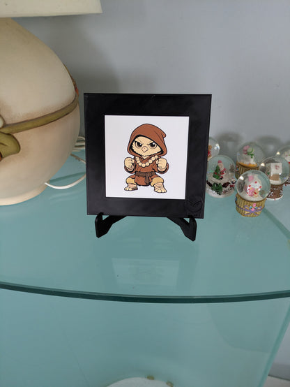 KAOR – LUMI Fantasy Monaco | Hand-Painted 3D Sculpture with Frame 150×150 mm