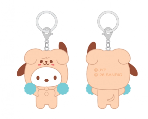STRAY KIDS – SKZOO X SANRIO CHARACTERS SECRET FLOCKED FIGURE KEYRING (CHEER UP VER.) (RADOM VER.)Gadget Ufficiale (PRE-ORDER)