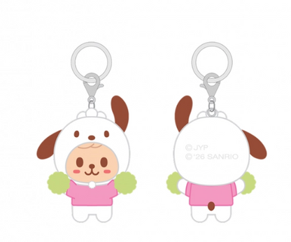 STRAY KIDS – SKZOO X SANRIO CHARACTERS SECRET FLOCKED FIGURE KEYRING (CHEER UP VER.) (RADOM VER.)Gadget Ufficiale (PRE-ORDER)