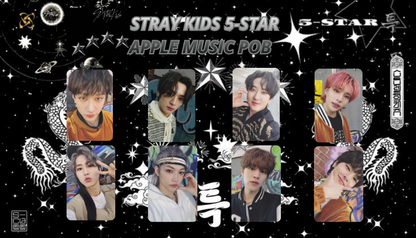 STRAY KIDS – 5-STAR APPLE MUSIC POB Photocard Ufficiale | Collezionabile K-Pop