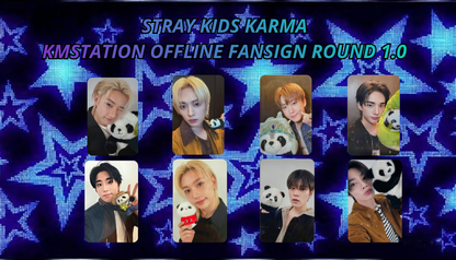 STRAY KIDS – KARMA KMSTATION OFFLINE FANSIGN ROUND 1.0 PHOTOCARD UFFICIALE| Collezionabile K-Pop