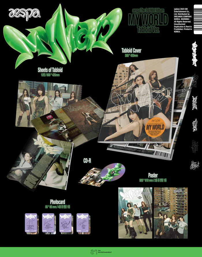 Album da collezione – AESPA MY WORLD (TABLOID VER.)  Originale