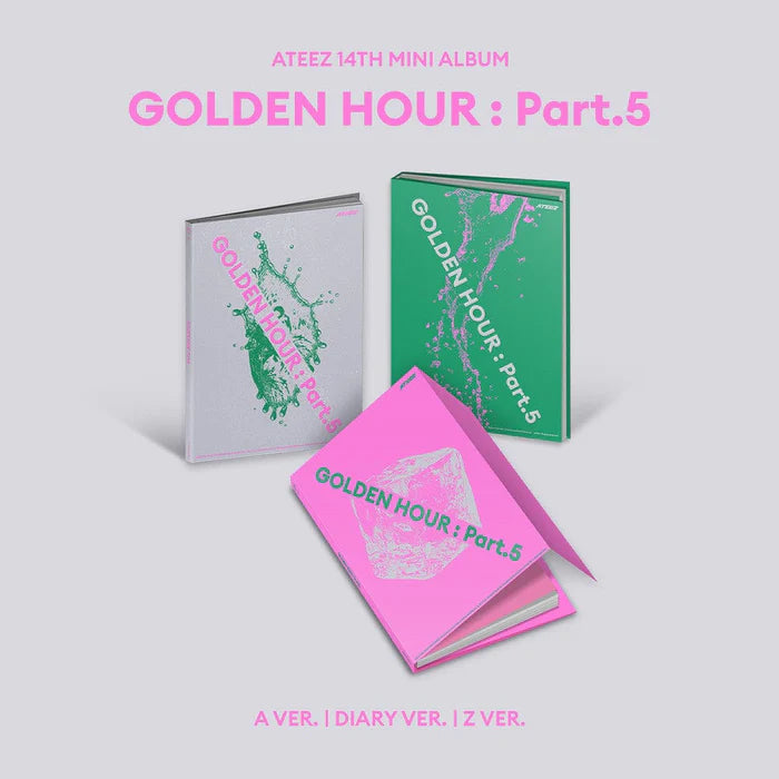 Copertina dell'album GOLDEN HOUR PART.5 degli ATEEZ nelle versioni disponibili