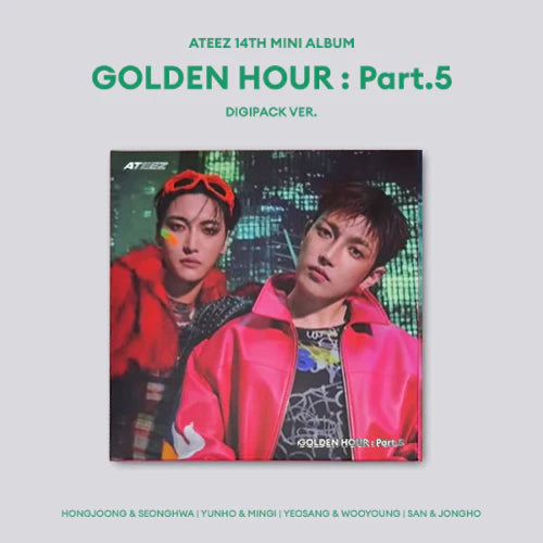Copertina dell'album GOLDEN HOUR PART.5 (UNIT DIGIPACK VER.) degli ATEEZ nella versione SEONGHWA & HONGJOONG