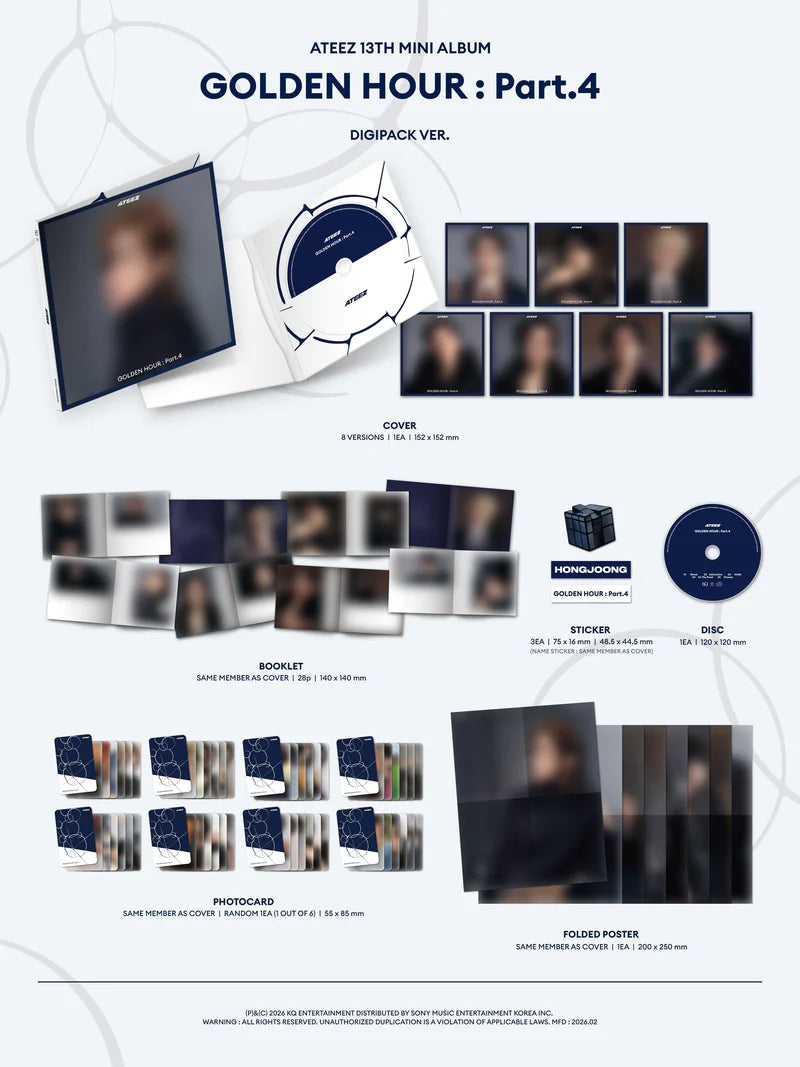 Album Digipack da collezione – ATEEZ Golden Hour : Part.4