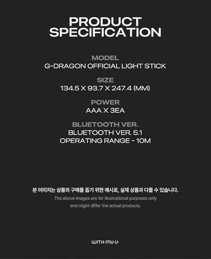 G-DRAGON – OFFICIAL LIGHT STICK Gadget Ufficiale