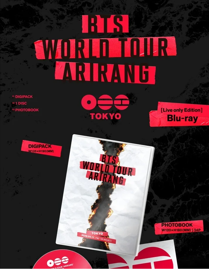 DVD da collezione – BTS WORLD TOUR 'ARIRANG' IN JAPAN LIVE ONLY EDITION + HMV POB | PRE-ORDER
