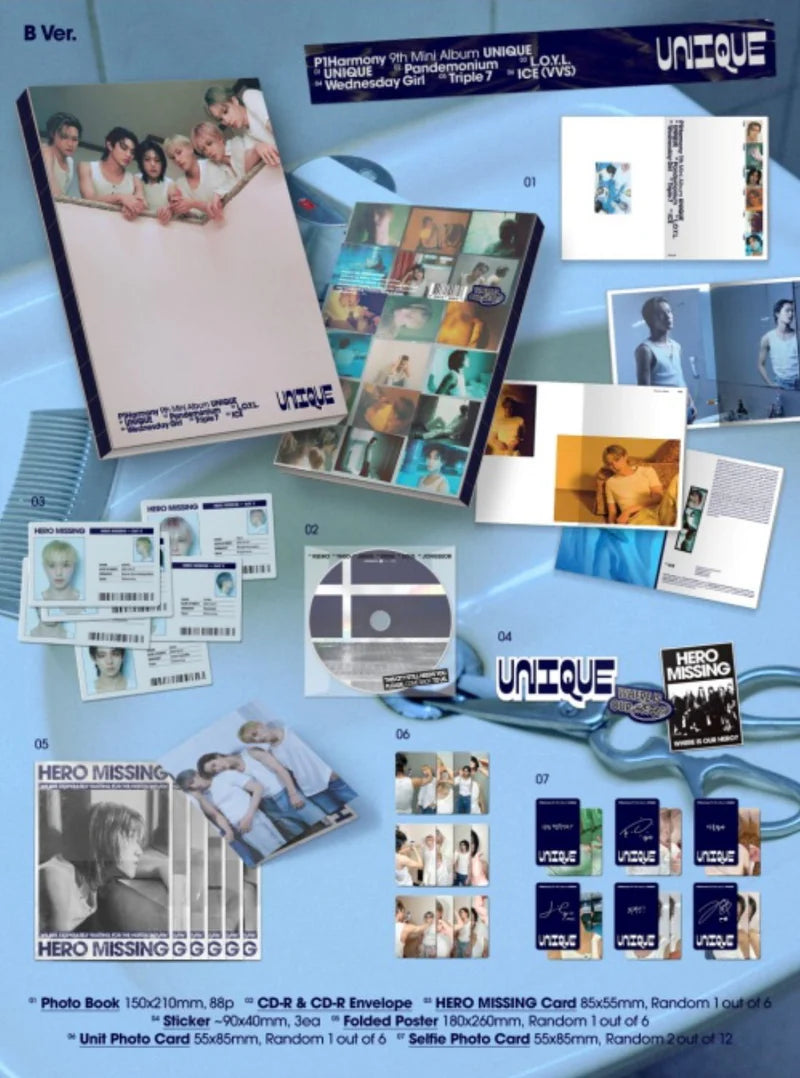 Album da collezione – P1Harmony UNIQUE (Originale)