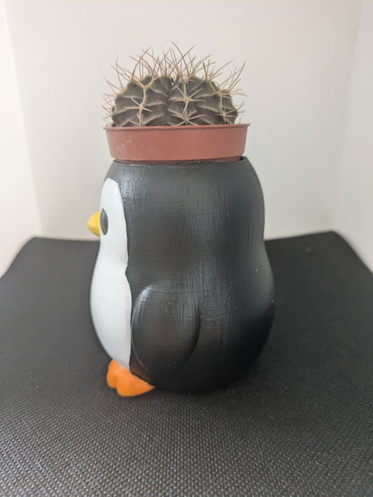 Pinguino Plant Friends coprivaso per succulente e mini piante – vista laterale sinistra