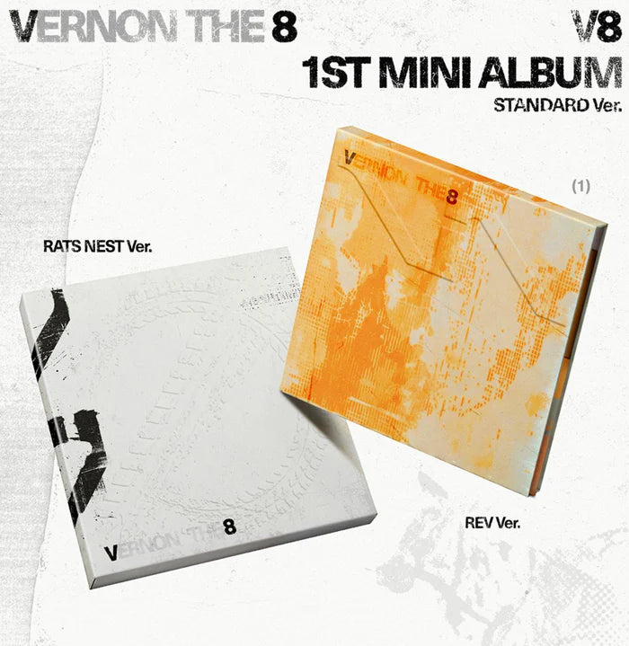 Copertina dell'album V8 (STANDARD VER.) dei SEVENTEEN (V8 UNIT) nelle versioni RATS NEST e REV