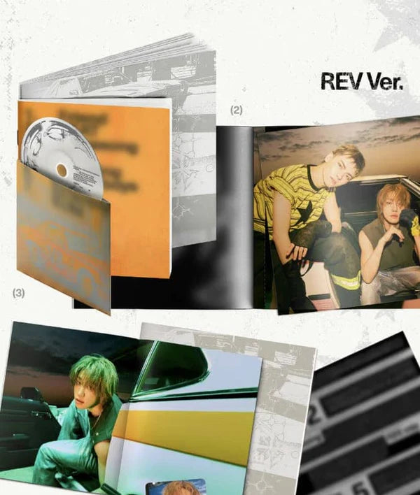 Outsleeve, Photobook-Tearing Poster, CD e Sticker dell'album V8 (STANDARD VER.) dei SEVENTEEN (V8 UNIT) nella versione REV