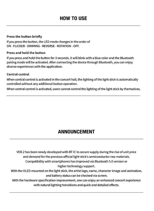 STRAY KIDS – OFFICIAL LIGHT STICK VER.2 Gadget Ufficiale