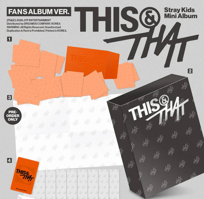 Album da collezione – STRAY KIDS THIS & THAT (FANS ALBUM VER.) (PRE-ORDER) Originale