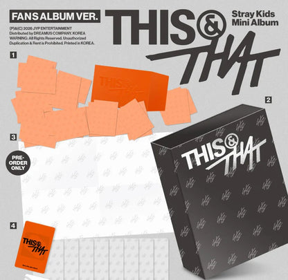 Album da collezione – STRAY KIDS THIS & THAT (FANS ALBUM VER.) (PRE-ORDER) Originale