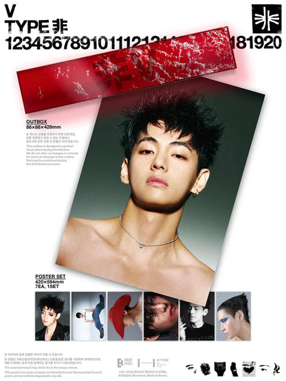 V (BTS) – [TYPE 非] POSTER SET Gadget Ufficiale
